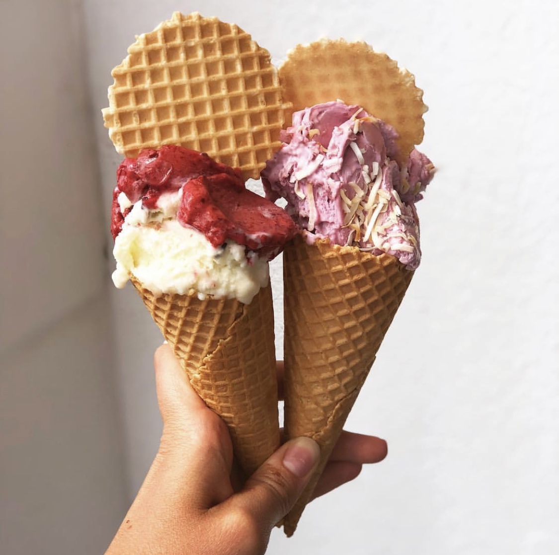 Little Lato Berry Ice cream on a cone