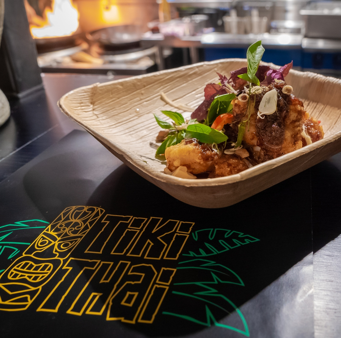 Tiki Thai crispy hapuka dry curry served with rice