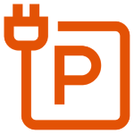 Electric vehicle parking icon